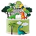 ECOCUBE 13 piezas de decoración para tarta de dinosaurio, serie forestal, juego de decoración para tarta de cumpleaños de dinosaurio, para fiesta de cumpleaños temática de dinosaurio y fiesta temática