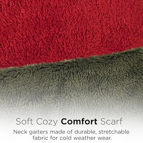 Winter Neck Gaiters 2 Pack with Hand Warmer, Neck Warmers for Cold Weather, Soft Cozy Comfort Scarf4