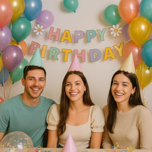 image for Fvumhlaoog 24 Pcs Pre-Assembled Birthday Party Hats for Kids Birthday 