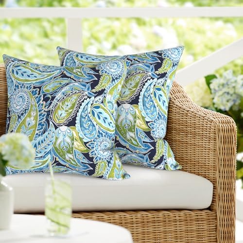 DYTXIII Pack of 2 Outdoor Waterproof Pillow Covers ONLY, 18"x18" ...