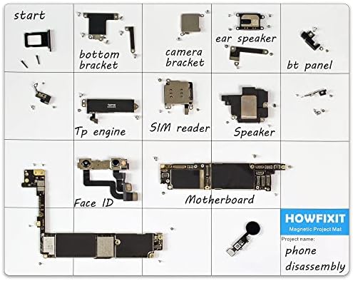 Magnetic Mat Auxiliary Tool for disassembling Electronics, Laptop, Smartphone, Game Console, iPhone, iPad, etc.