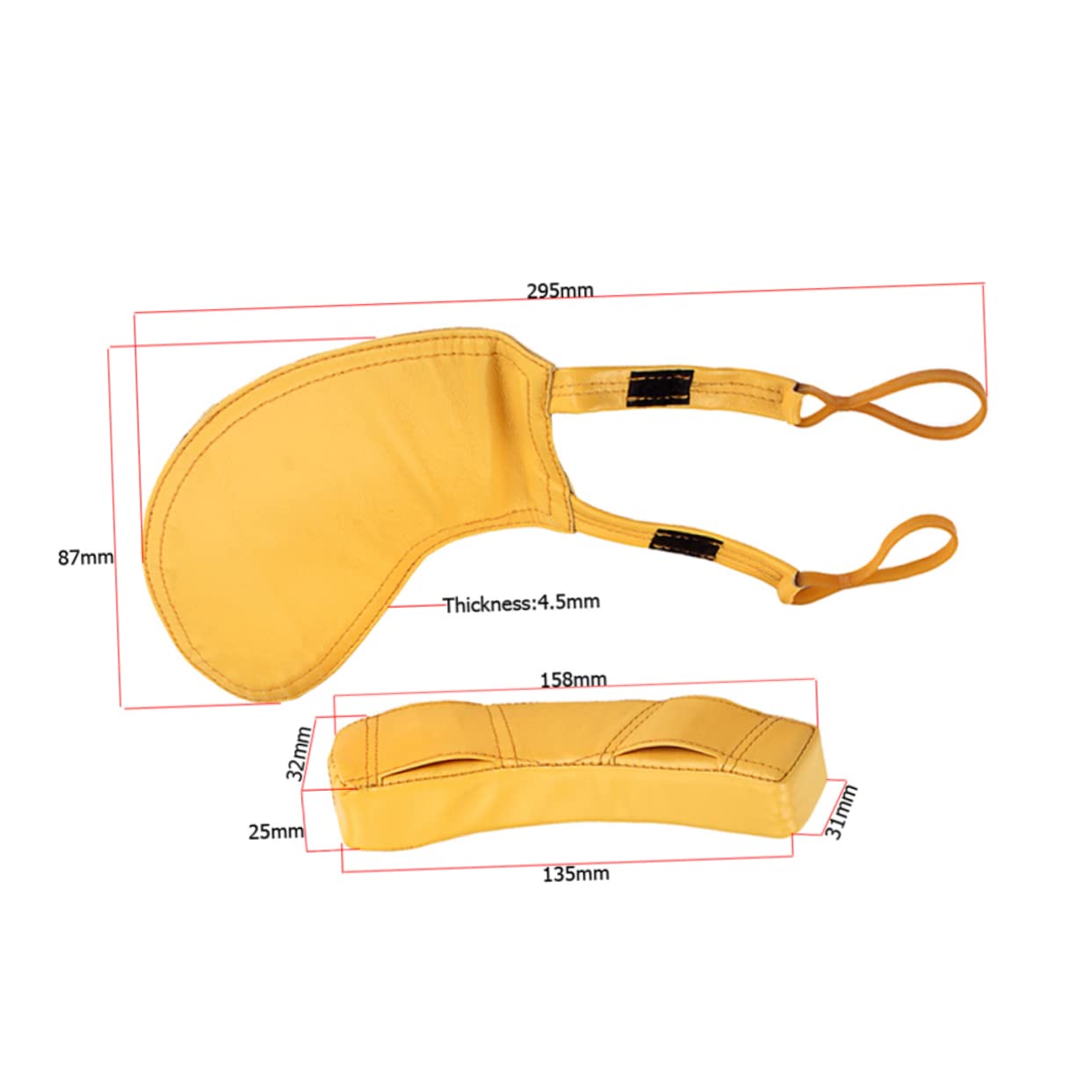 Cuscinetto per Violino B499 1/4 1/2 in Pelle di Pecora | Giallo, Traspirante e Confortevole, per Violino e Fiddle, Selezione Accurata Controlli Multipli