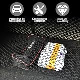 KASURE Gepäcknetz Auto, 80 X 100 cm Kofferraumnetz Mit 4 Karabinern, Kann Auf 144 X 180 cm Kofferraum Netz Erweitert Werden, Passend Für Die Meisten Kofferraumnetze Autos, Festes Gepäck