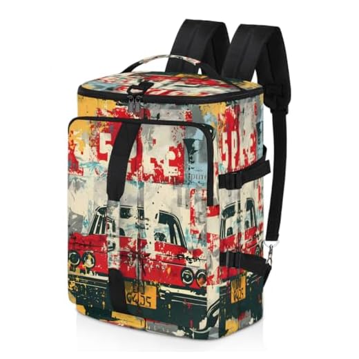 Versatile Old Red Truck Travel Backpack