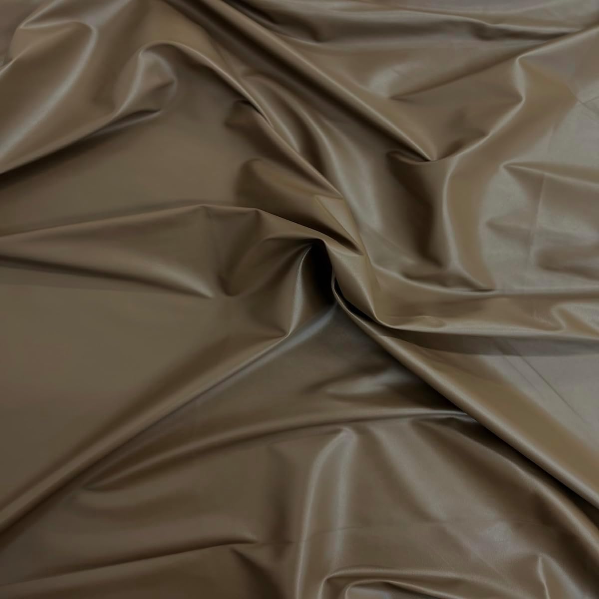 Two Way Stretch Spandex Apparel Crafting Vinyl Fabric - Sold by The Yard - 58" (Dark Brown)