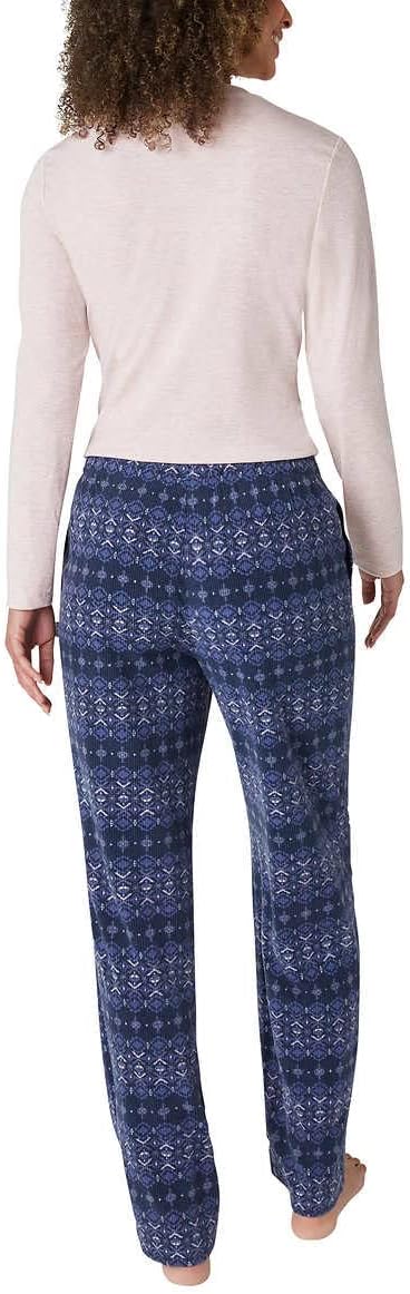 Eddie Bauer Women's 3-Piece Waffle Knit Pajama Set (Pink, Medium) - Image 4