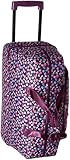 Vera Bradley Women's Lighten Up Wheeled Duffle Carry-on Luggage, Berry Burst, One Size