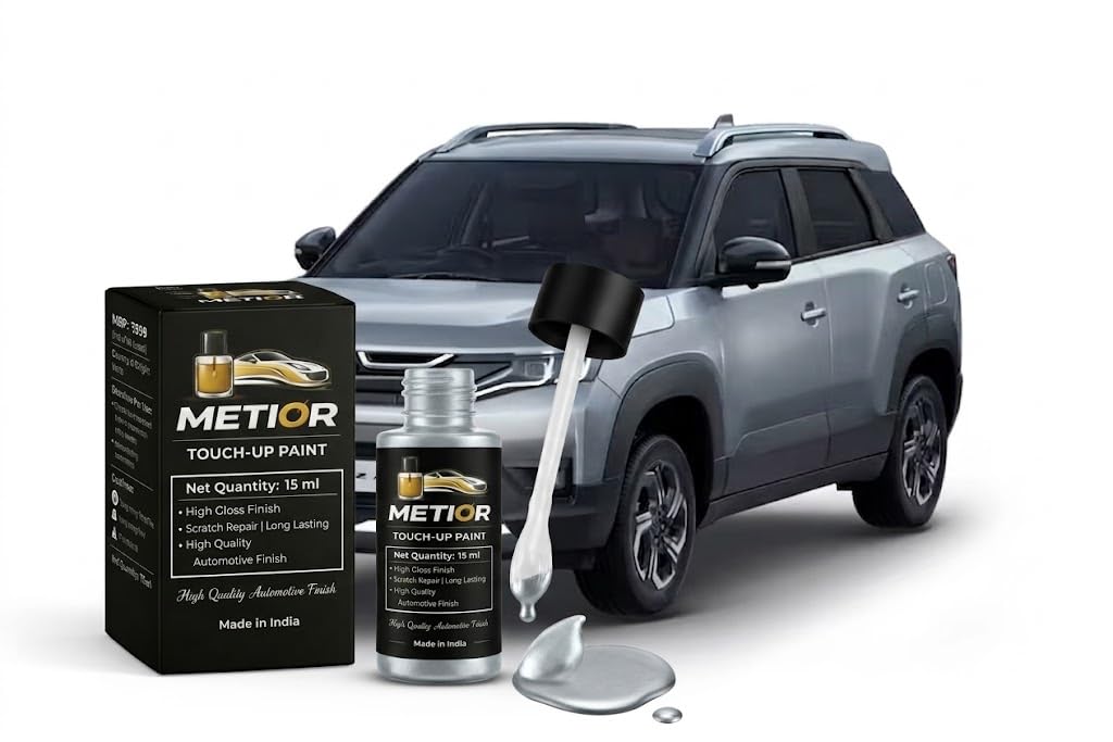 MARUTI BREZZA Splendid Silver [WBE] Touch Up Paint | Factory Color Matched 2K Paint | 2-in-1 Car Scratch Remover Pen | Car Paint Scratch Repair Kit for Scratches, Chips & Nicks | 12ml | Splendid Silver (WBE)-image-11