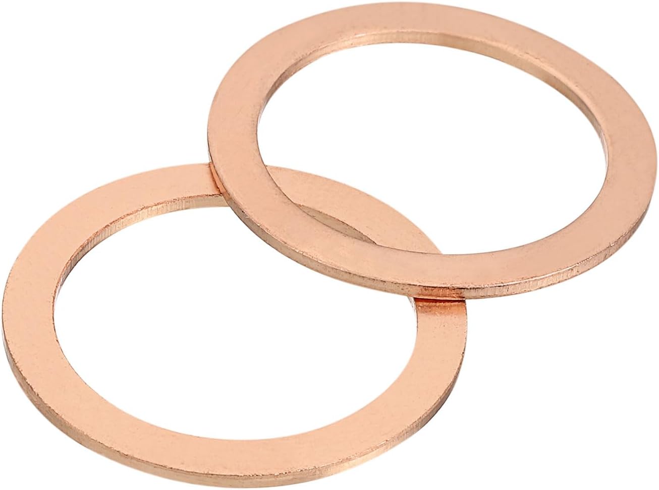 M27 Flat Washer, 8 Pcs Copper Ring Flat Washers 35mm OD Metal Sealing Gasket Ring for Screws Bolts Nuts