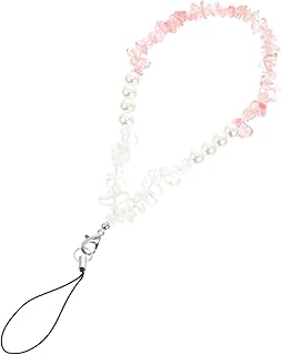 OSALADI Enfeites De Corrente De Telefone Móvel Cordão De Pulso Pingente De Pérola Acabamento De Pérola Cordão De Pérola Suporte De Crachá Cordão De Pérola Para Telefone Celular Acessório