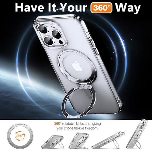 Soporte anillo iPhone 15 Plus funda delgada compatible con MagSafe 2