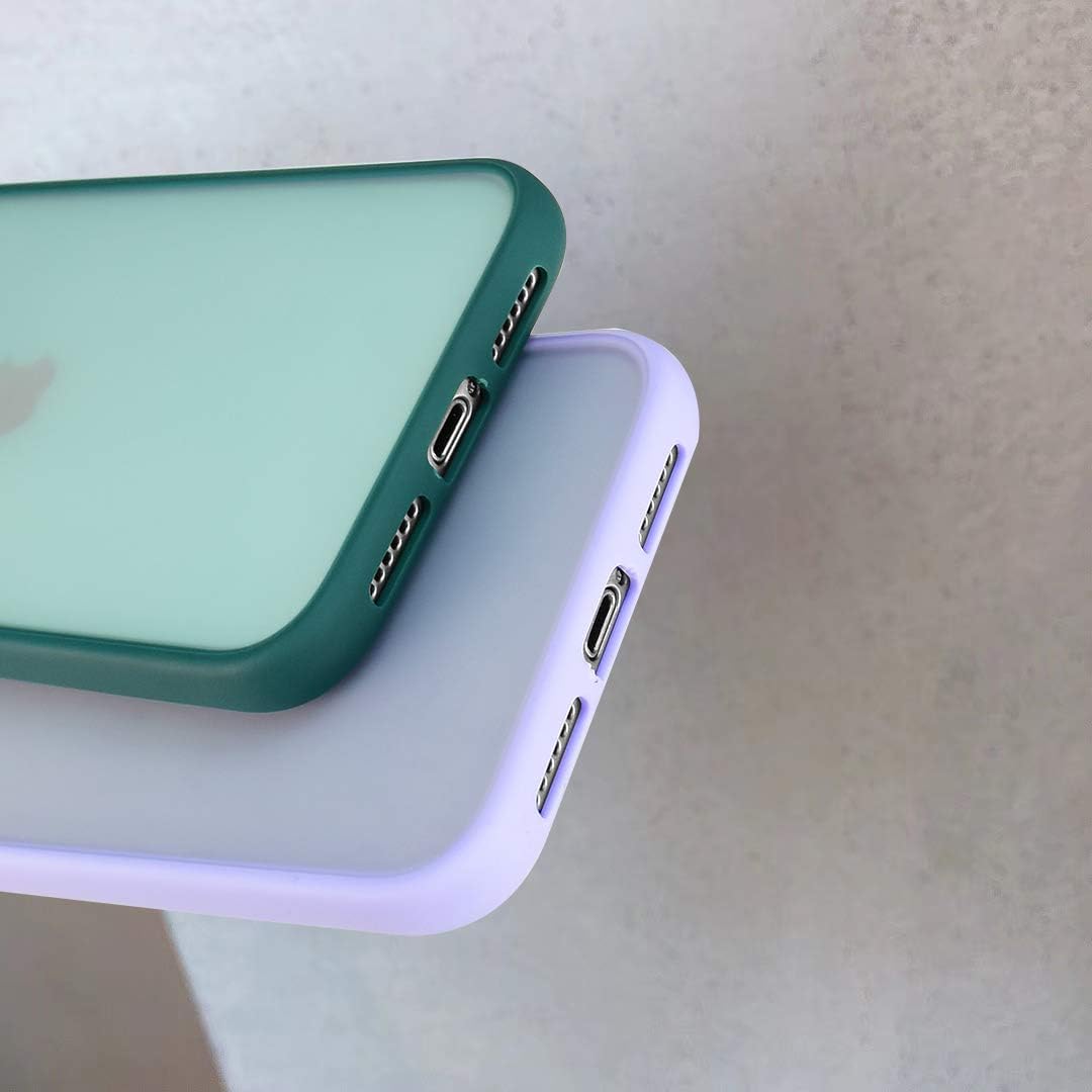 Ownest Compatible with iPhone 11 Case,with Slide Camera Cover Protection Design Frosted Case,Slim and Lightweight Anti-Yellow Case for iPhone 11-Pine Green