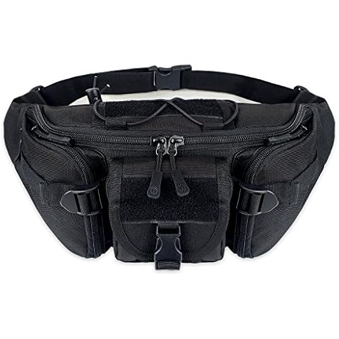 Relarr Tactical Bumbag Molle Military Waist Bag Large Waterproof Fanny Pack Bum Bag for Outdoors Hiking Camping Running Walking Cover