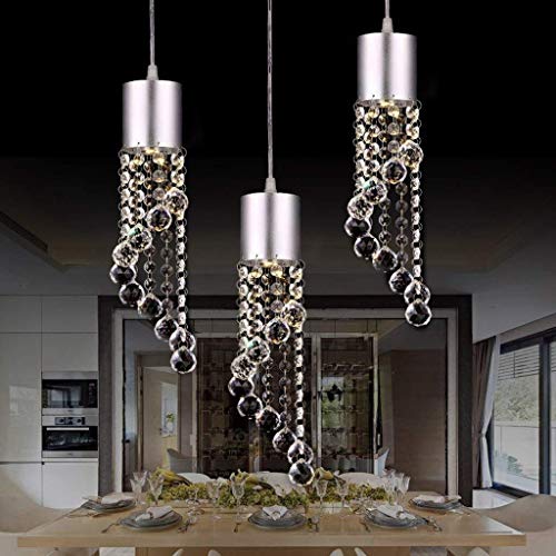 Lustre en cristal LED moderne D35cm pour suspension de restaurant minimaliste