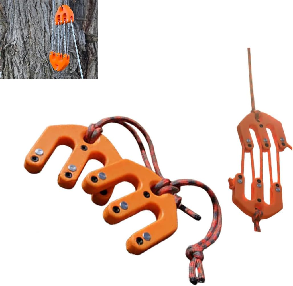 Game & Gear, sistema di sollevamento e attrezzatura, paranco ultraleggero per caccia, blocco in nylon portatile e sistema di puleggia, strumento compatto per sollevamento giochi per caccia in