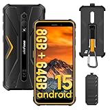 Ulefone Armor X12 Pro Outdoor Smartphone, 8 GB RAM + 64 GB ROM, Android 15 Handy, Kamera 13 MP, 5,45 Zoll HD+, Akku 4860 mAh, Outdoor Handys 4G Dual SIM/NFC/GPS/IP69K