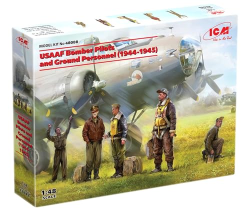 Pilotes USAAF 1:48 personnel au sol figurines plastique non peint ICM48088