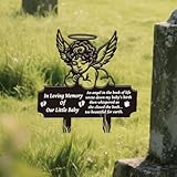 SUPERDANT Grabschmuck Wetterfest Baby Memory Metall Grabschmuck Winkel Baby Outdoor Dekor Tiere Metall Gartenstecker Dekorative Grab Deko Für Den Außenbereich Für Hof Rasen Terrasse