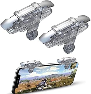 Ozkak PUBG Mobile Game Controller Gamepad Compatible with iPhone/Android, Sensitive Shoot and Aim L1R1 Triggers 1 pair, Transparent
