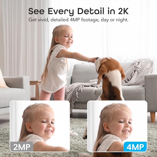 Image of Geeni Sentinel Smart 2K Indoor Security Camera with Auto-Tracking - Dual-Band 2.4GHz & 5GHz WiFi, 2K HD Video, App & Voice Control, Motion Detection, Black