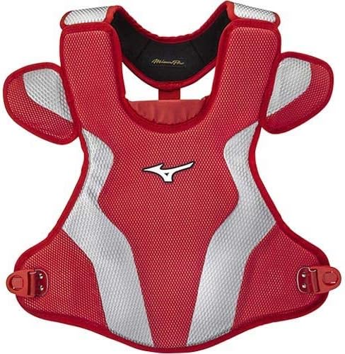MIZUNO(ミズノ) 野球 軟式用プロテクター レッド×シルバー