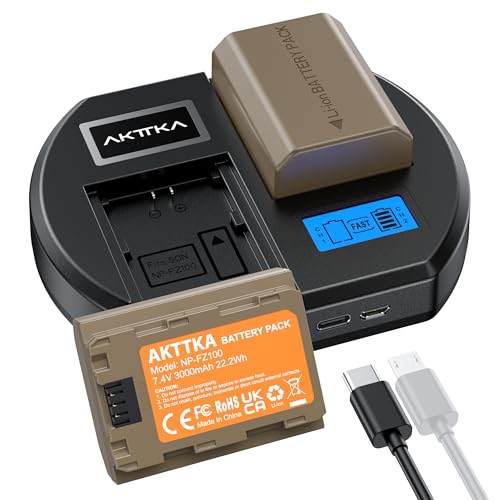 Batterie NP-FZ100 3000mAh haute capacité et chargeur PD18W intelligent
