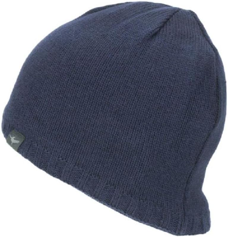 SEALSKINZ | Cley | Waterproof All Weather Unisex Beanie Hat | Outdoor Headgear | Suitable for All Outdoor Activities | L - Navy Blue