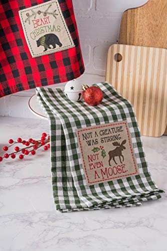 DII Holiday Kitchen Collection Embroidered Dishtowel Set, 18x28, Cabin Christmas, 3 Piece - Image 7