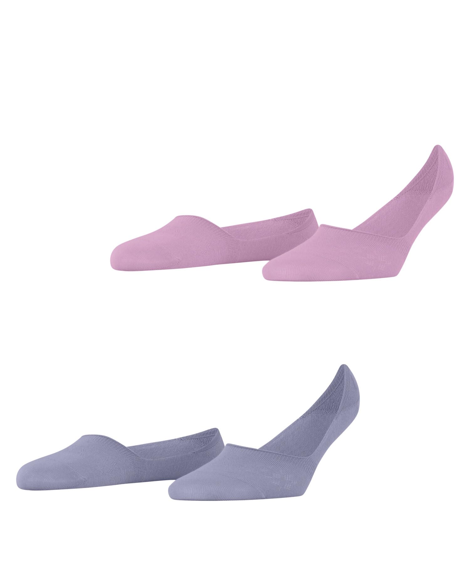 Burlington Women's Everyday Multipack W In Cotton No-Show Plain 2 Pairs Liner Socks, Pink Berry-Pool 8394, 7-8