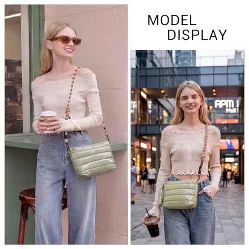 Image of ACUARIO Crossbody Bags for Women - Puffy Tote Bag Purse for Work, Travel, Shoulder Handbag with Small Wallet