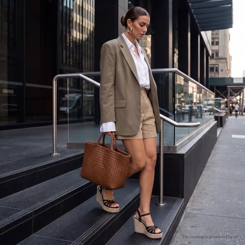 Image of VICKI.VICKI Wedges for Women Platform Sandals Wedge Heels for Sandals Comfortable Summer Espadrille Shoes Ankle Strap&Open Toe