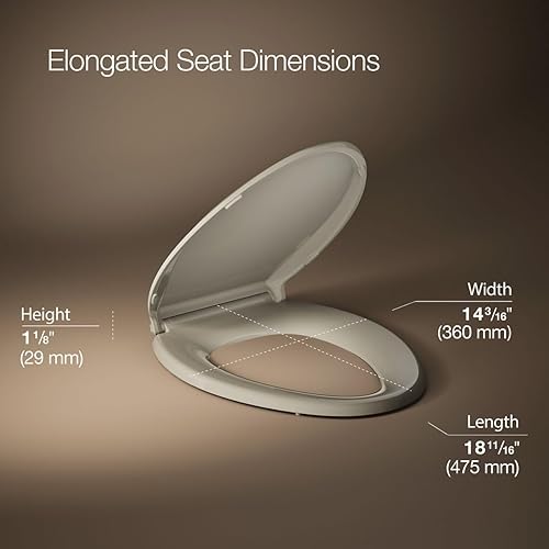 Miniatura 126 de KOHLER 4636-RL-0 Cachet ReadyLatch Asiento de inodoro alargado de cierre silencioso, color blanco