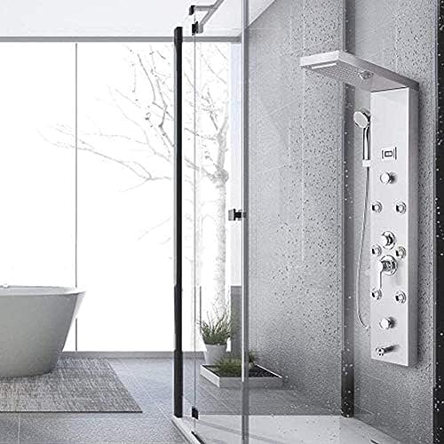Columna de Ducha con 5 Funciones, Panel de Ducha de Acero Inoxidable, con Duchador de Mano, Cascada y Entrada para Bañera miniatura 2