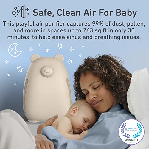 Pure Enrichment® Purebaby® Kids Bear Air True Hepa Air Purifier - Energy Star Rated, 4 Stage Air Filtration, Uv-C Light, & Night Light For Medium-Large Rooms - Baby Nurseries, Kid Bedrooms (Sweet Oat) #TOP1