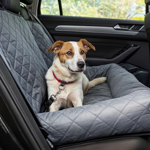 MAMUTYA Atmungsaktive Hundedecke Auto Rückbank | Rutsch-& Wasserfeste Autoschutzdecke Hund Rücksitz | Kratzfeste & Waschbare Auto Hundedecke Rücksitz | Grauer Rückbank Schutz Hund | 130x90cm MAMUTYA Atmungsaktive Hundedecke Auto Rückbank | Rutsch-& Wasserfeste Autoschutzdecke Hund Rücksitz | Kratzfeste & Waschbare Auto Hundedecke Rücksitz | Grauer Rückbank Schutz Hund | 130x90cm