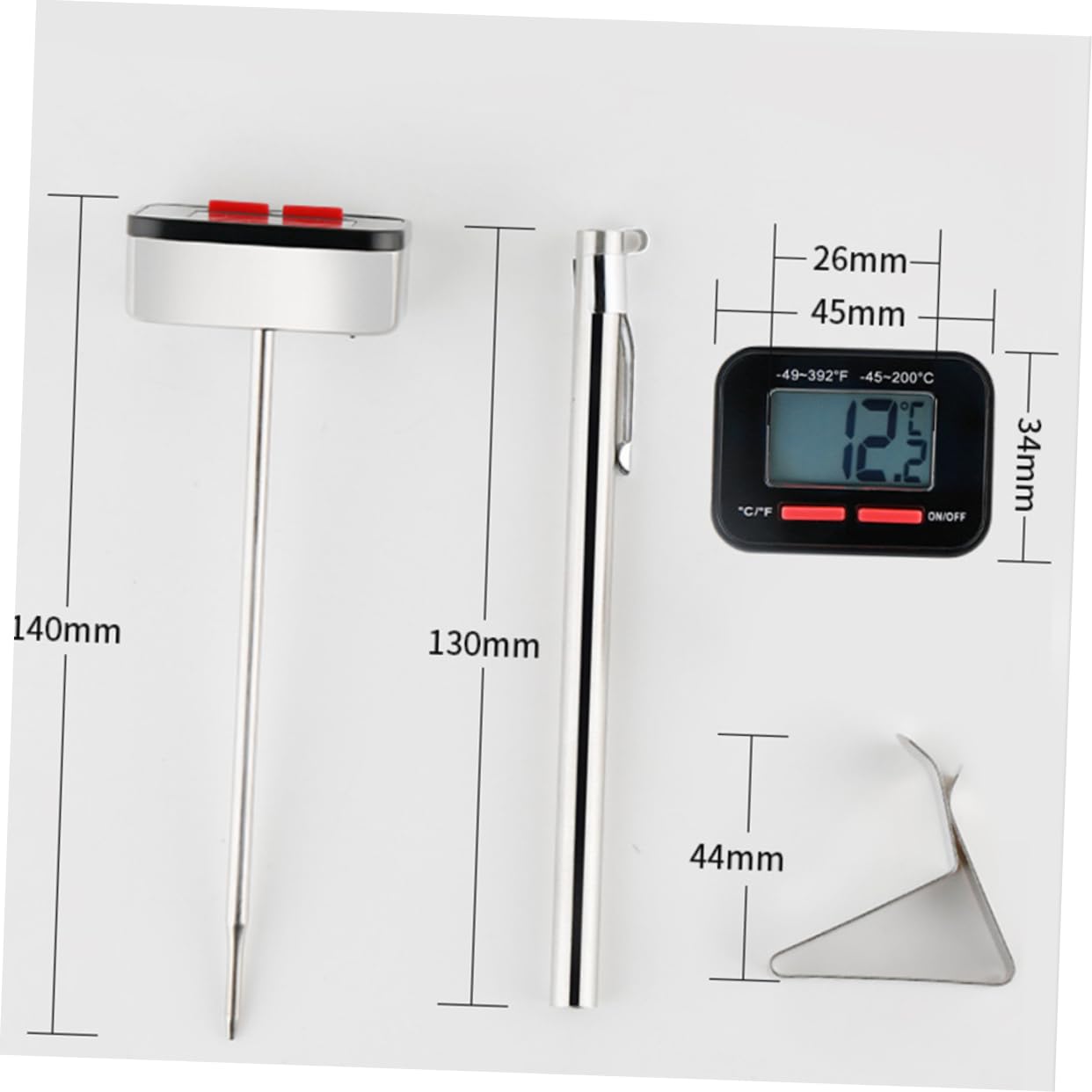 TOPBATHY 2 Piezas Termómetro digital de pantalla rápida termómetro de té con leche de leche de