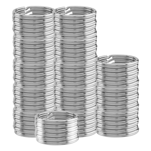 YIXNSW 150 llaveros redondos de 30 mm, juego de llaveros, pequeños, adecuados para llaves, para fijar collares, pulseras, manualidades, decoraciones