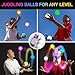 POITOI Juggling Balls Light Up Juggling Ball Glow in The Dark Juggling Balls USB Rechargeable Glowing Juggling Ball for Beginners and Professionals Set of 3