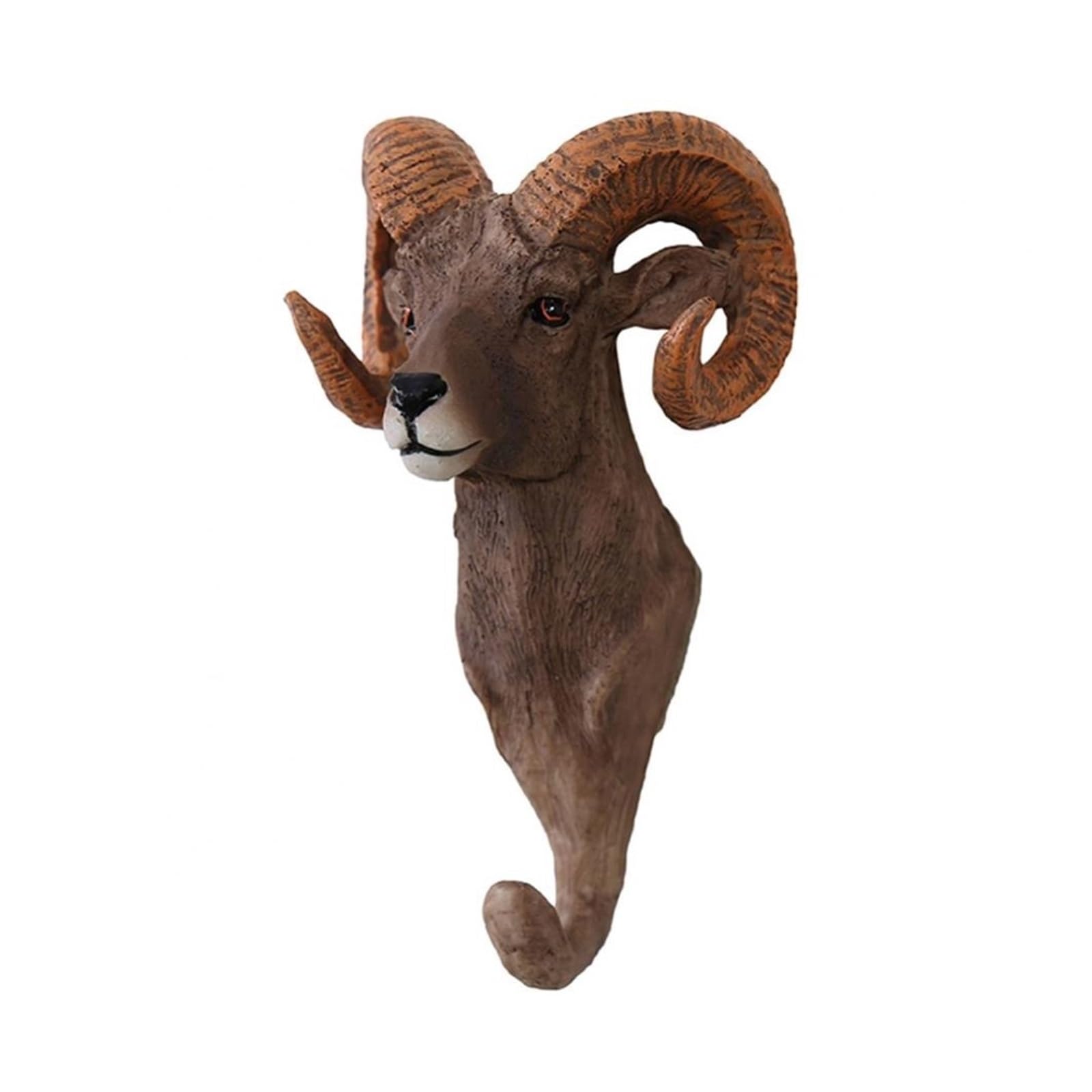 DVMSIEF Coat Hooks Elephant Antelopes Deer Head Wall Hook Coat for Hat Rack Holder Home Decor(1)