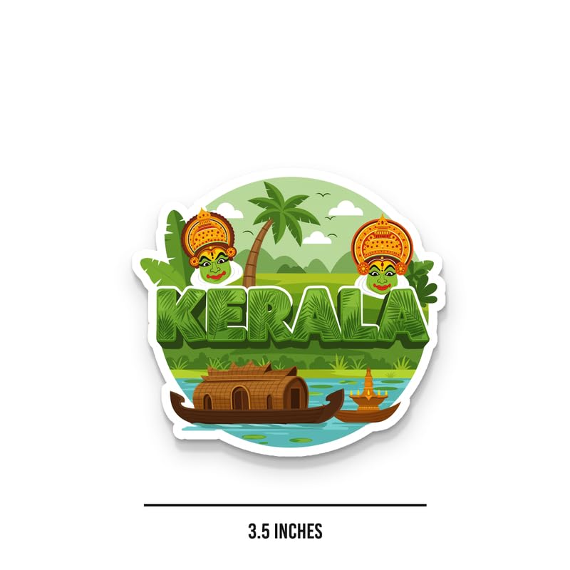 Image of Kerala (1) Fridge Magnets, Glossy Finish, Stylish Magnet for Fridge, Wardrobe & Metal Surfaces