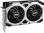 MSI Jeu GeForce GTX 1660 192-Bit HDMI/DP 6GB GDRR5 HDCP Appui DirectX 12 Ventilateur double VR Prêt OC Carte graphique (GTX 1660 VENTUS XS 6G OC) (Renewed)