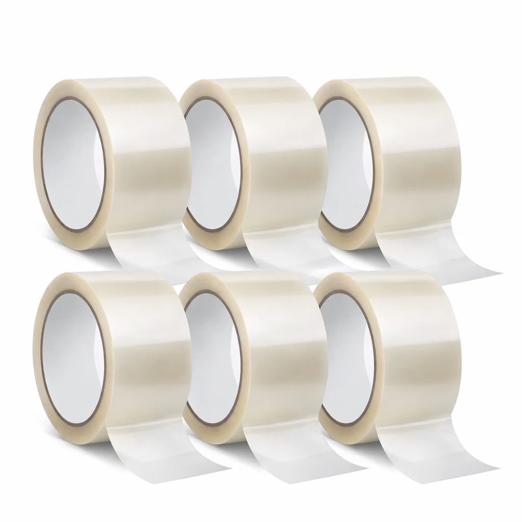 Generico Nastro Adesivo Trasparente Silenzioso 36 Rotoli 50mm x 66m - Imballaggio Professionale per Scatole, Pacchi, Spedizioni Ecommerce, Magazzino, Traslochi