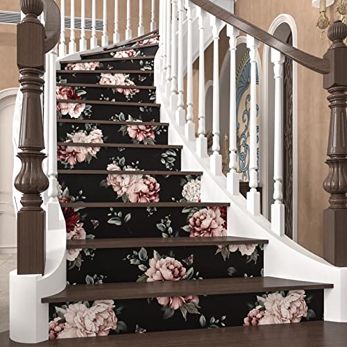 Papier peint floral rouge Wallercity imperméable 44,5x200 cm - 4