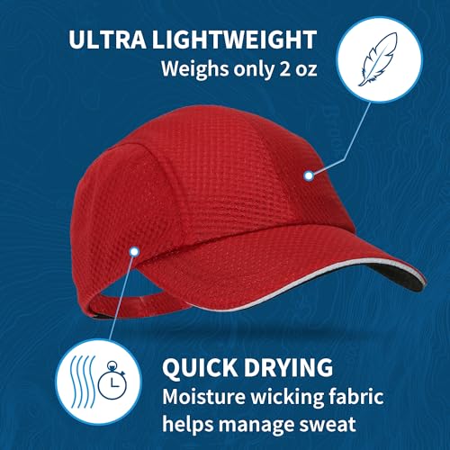 Image of TrailHeads Race Day Men's Running Hat - Lightweight, Quick Dry Mesh Cap with Reflective Accents & Sweatband - Performance Cap