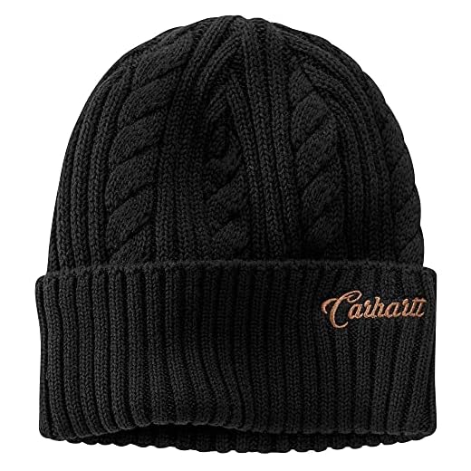 Carhartt Women's Rib Knit Fisherman Beanie, Black, OFA