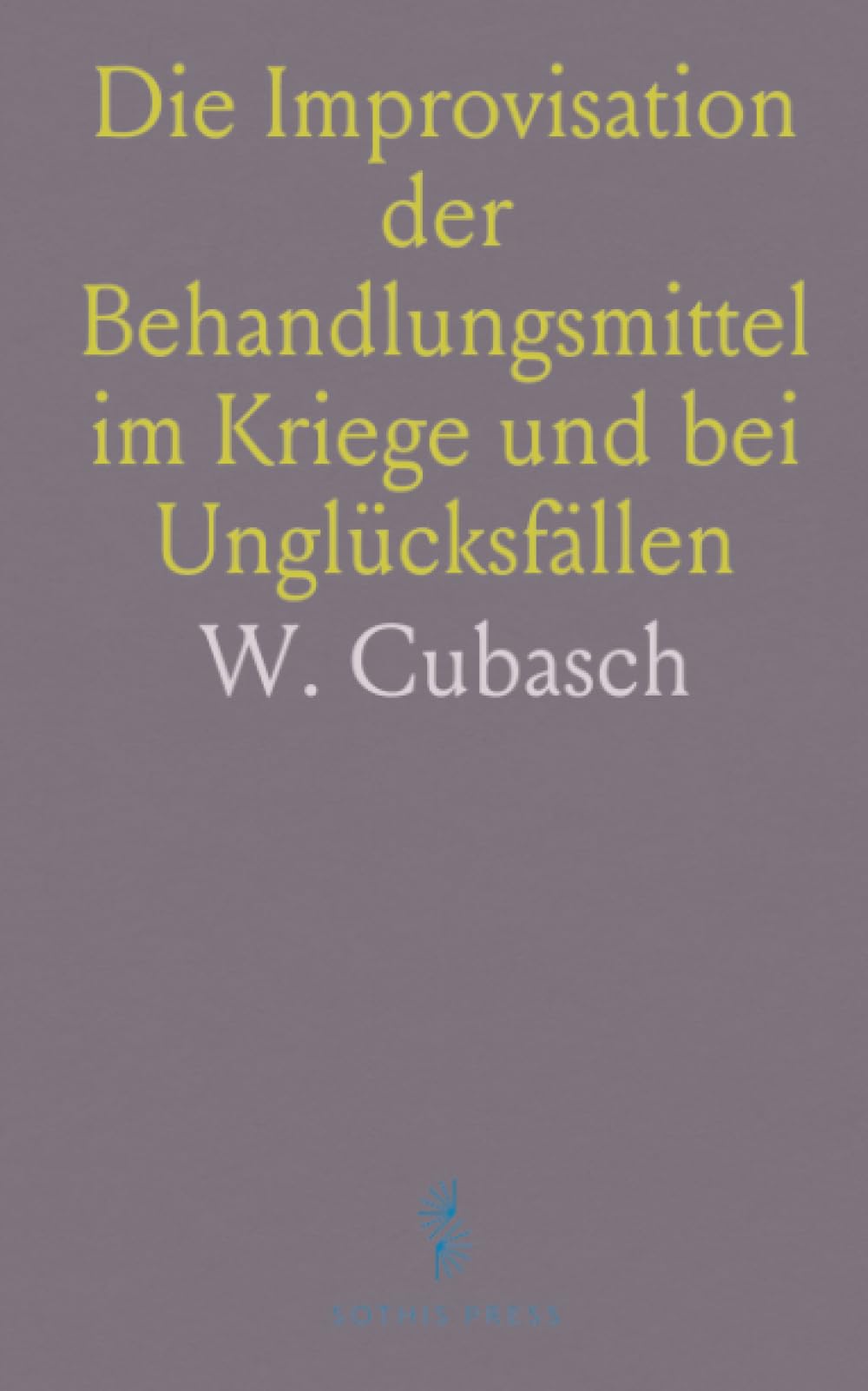 Die Improvisation der Behandlungsmittel im Kriege und bei Unglücksfällen: Vademecum für Ärzte und Sanitätspersonen