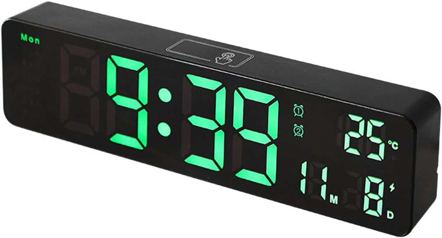 Chesoon Digital Wall Clock Plugin LED Large Digits Display Dual Alarm