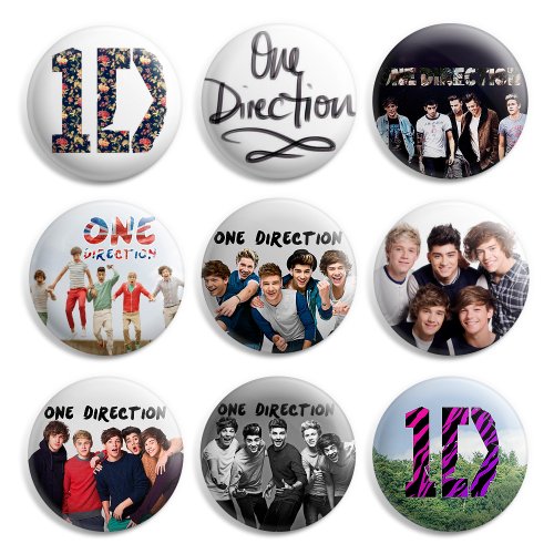 backpack one direction harry - One Direction 1D Pinback Buttons Pin Badges 1 Inch (25mm) - Pack of 9