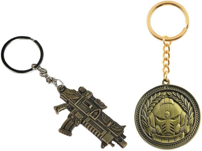 Warhammer 40K Titus&Ultramarines Chapter Keychain Game Peripheral Alloy Keychain Gifts