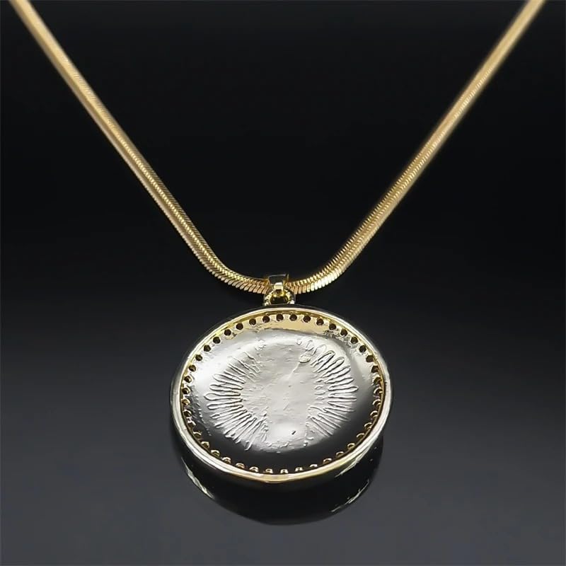 Miniatura 5 de Collar con colgante de plata de ley 925 de San Judas, oro amarillo de 14 quilates, Tadeo San Judas, cadena de san judas tadeo para hombre, colgante